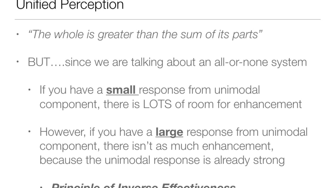 Multi-Modal Perception.1  - The Basics