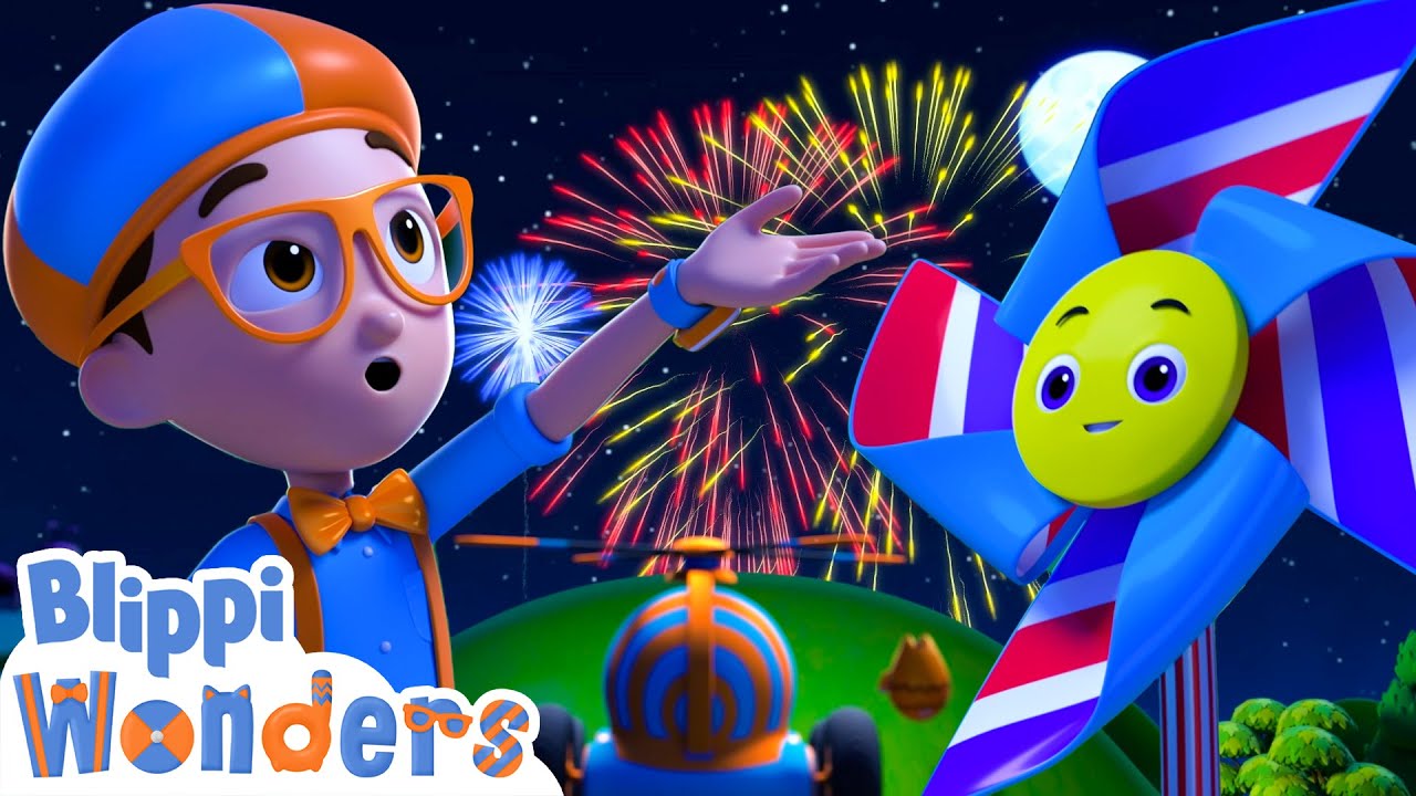 Blippi Learns About Colourful Fireworks! | Blippi Wonders - Animated Series | Cartoons For Kids