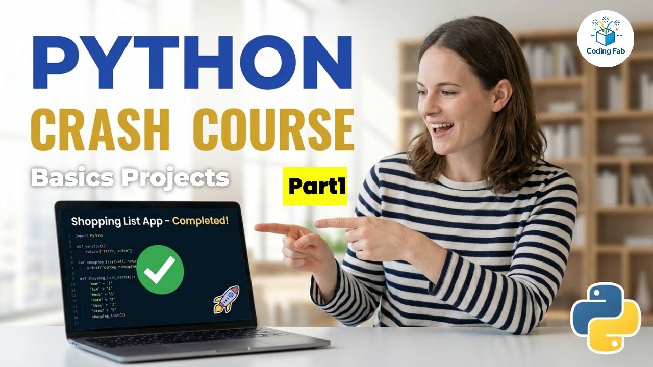 🎯 Python Basics Crash Course | Everything You Need to Start Coding | Python Basics Projects (Part1)
