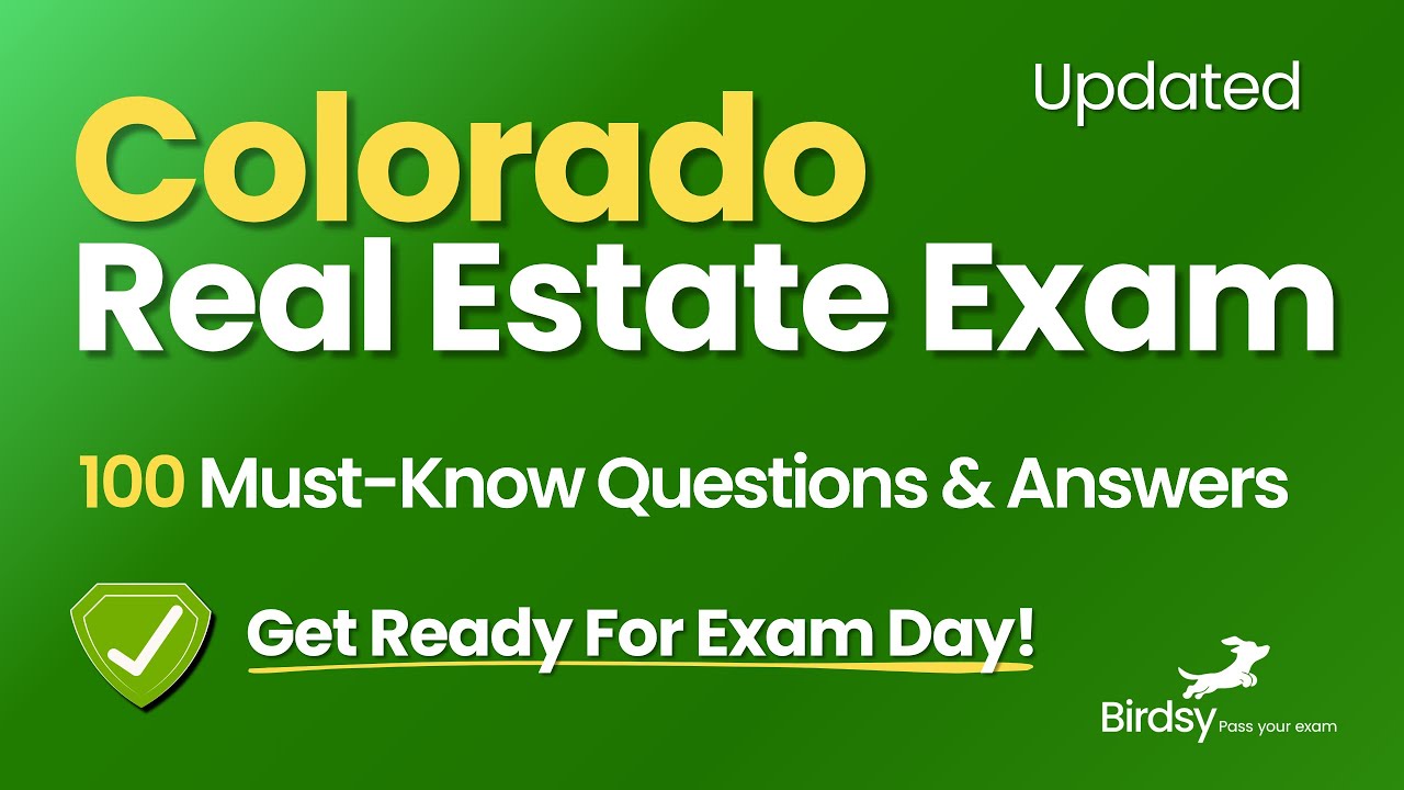 ✅ Crush Your Colorado Real Estate Exam with This 100-Question Review!