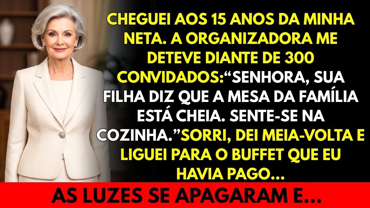 Minha filha me mandou comer na COZINHA na festa da neta, mas esqueceu QUEM PAGOU O BUFFET!