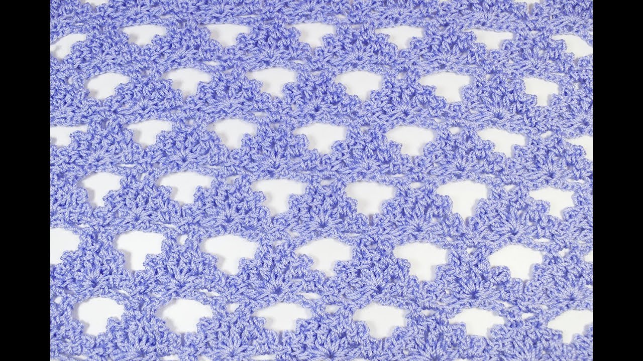 Stitch  with fans a crochet very easy