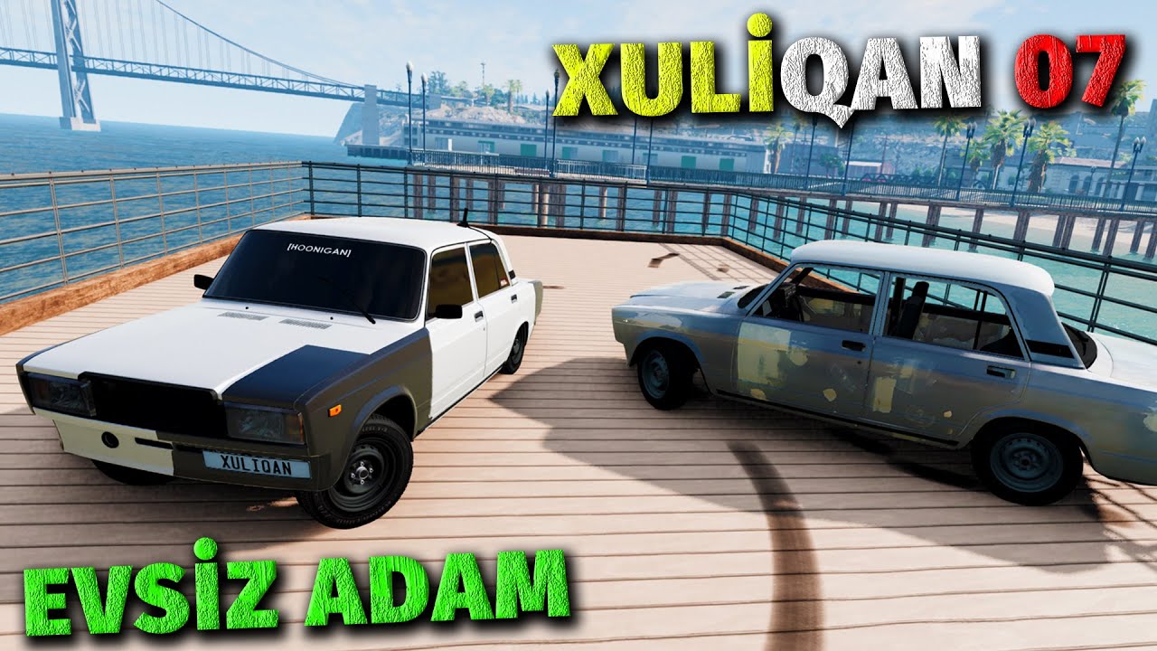 EVSİZ ADAM VƏ MƏHƏLLƏNİN XULİQAN VAZ - 2107'si  | BeamNG.Drive | Maşın Oyunları | 