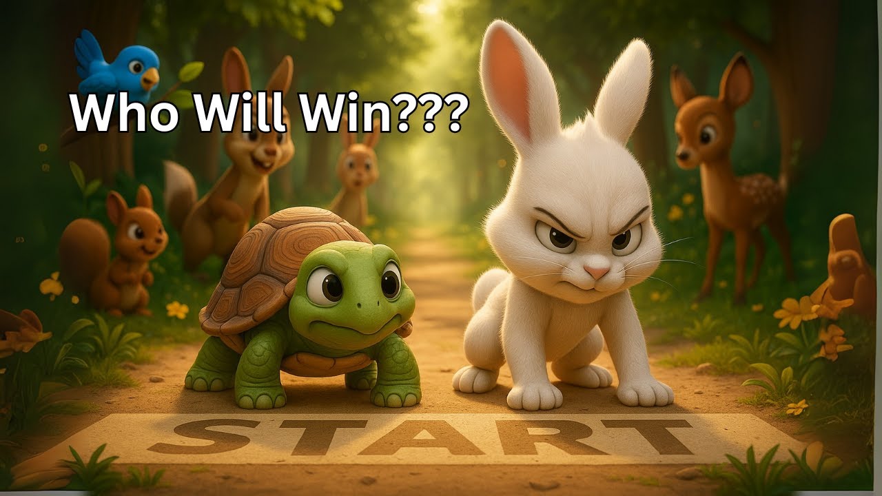 The Tortoise and the Rabbit 🐢🐇 | Moral Story | Bunny’s Bedtime Stories