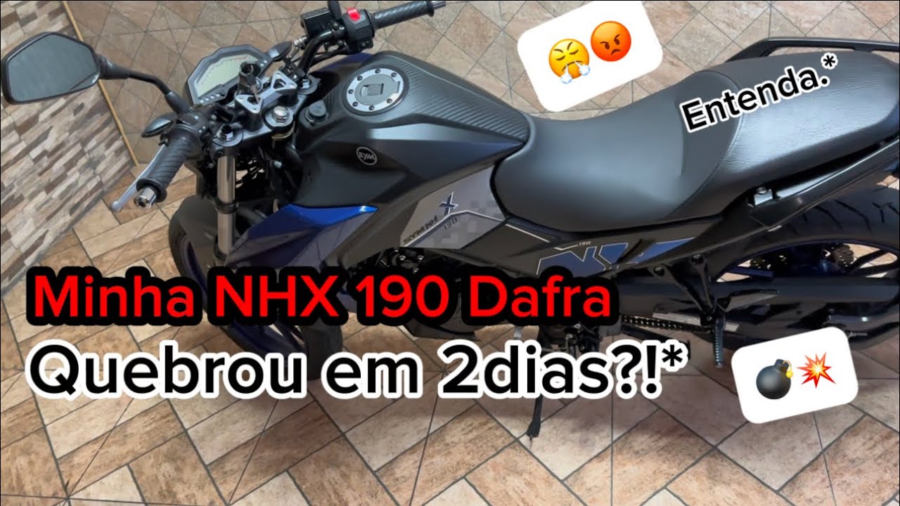 Minha NHX 190 Dafra, quebrou?!*Em 2 dias😤. Entenda*…