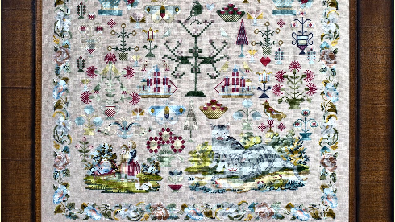 Flosstube #21 Jane Bannister 1855 - a Welsh sampler from the Isle of Anglesey