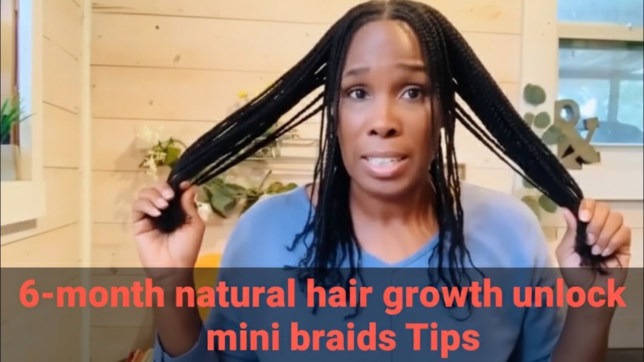 6 Month NATURAL HAIR GROWTH UNLOCKED Mini Braids CHALLENGE Results & TIPS