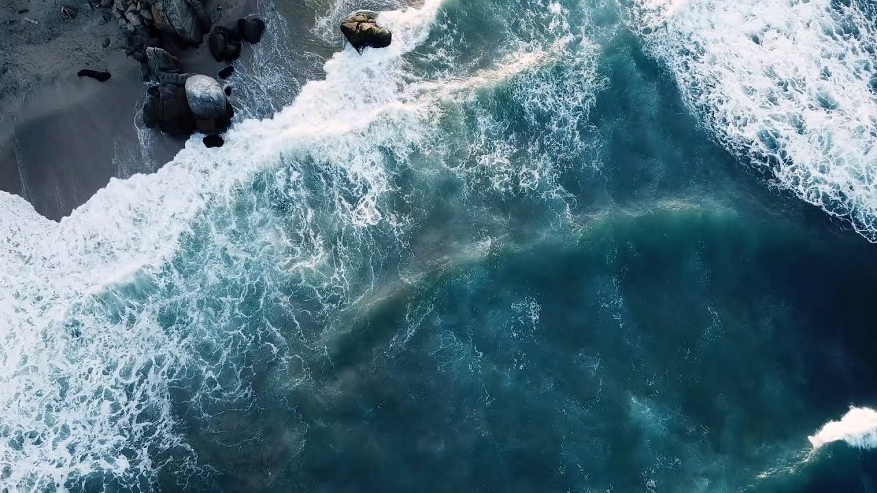 1 Hour Relaxing Ocean Wave ASMR Sounds Video 🌊 / Soothing, Peaceful Background Sound / 힐링되는 파도 소리