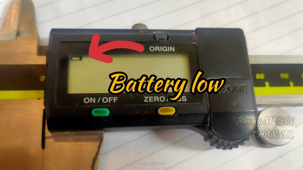 Reset Caliper Mitutoyo | How to fix mitutoyo dashes flashing after replace battery | digimatic abslt