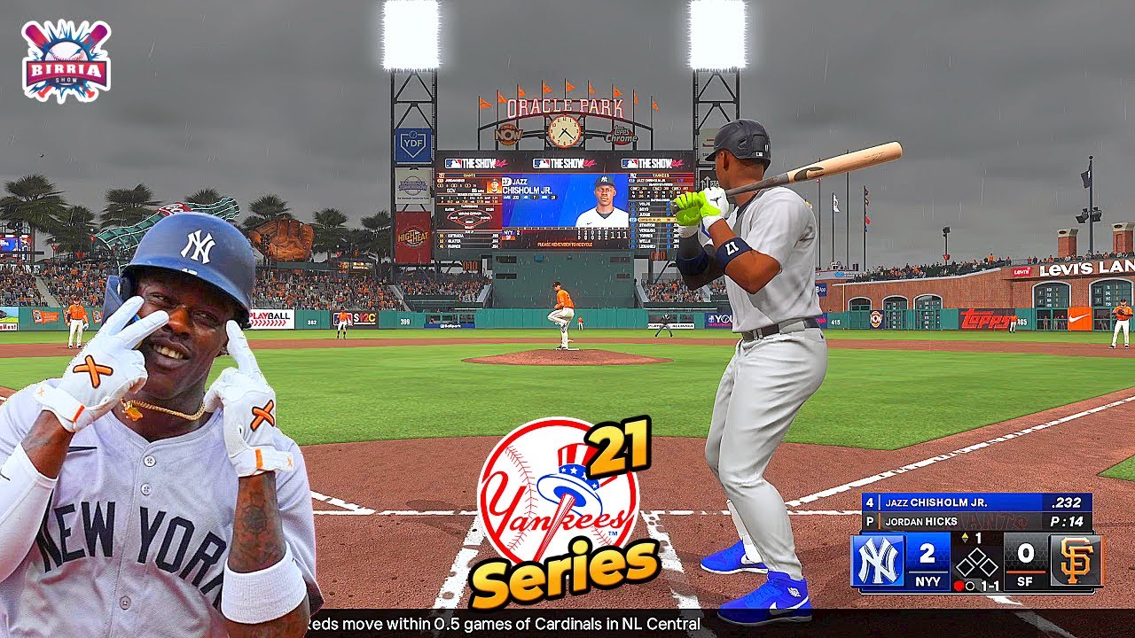 MLB The Show 24 N.Y. Yankees vs S.F. Giants Series | Jazz Debuts with HR | Franchise Mode #21 PS5 HD