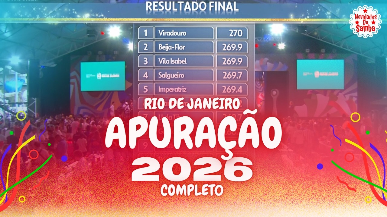 APURAÇÃO DO CARNAVAL DO RIO DE JANEIRO 2026- COMPLETO. (ÍNTEGRA)
