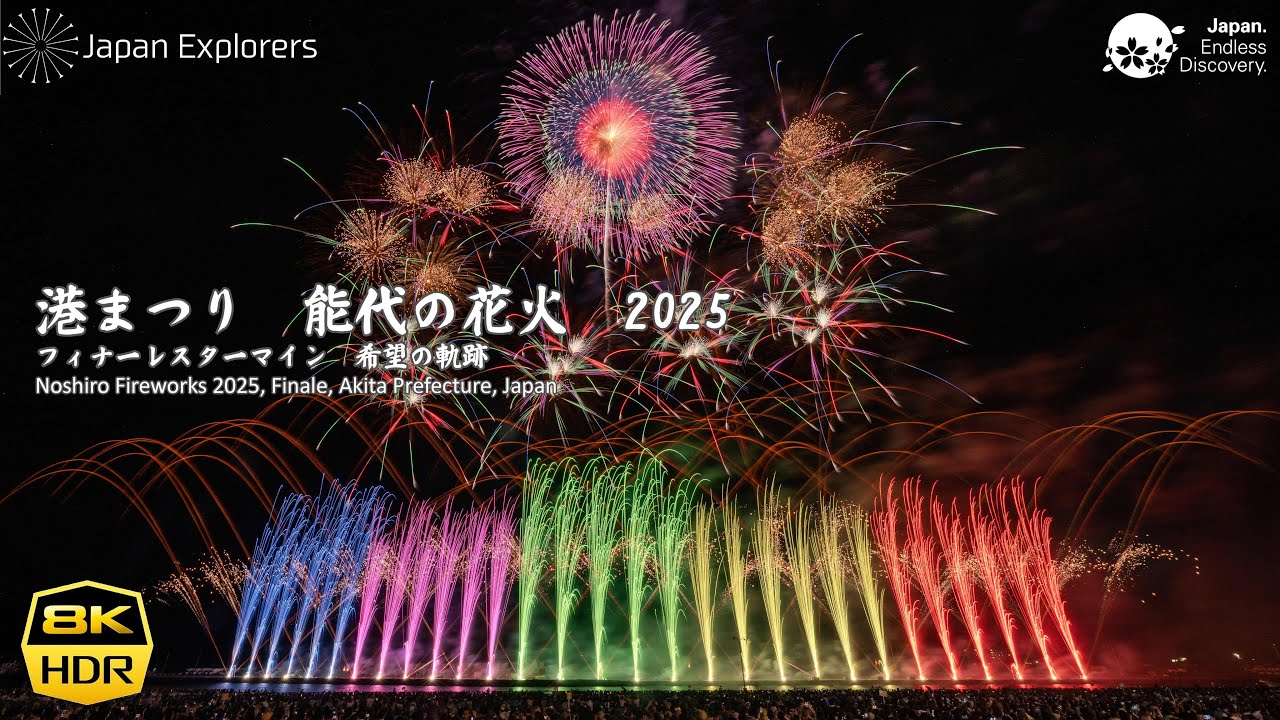 能代の花火 2025 フィナーレ 8K60pHDR