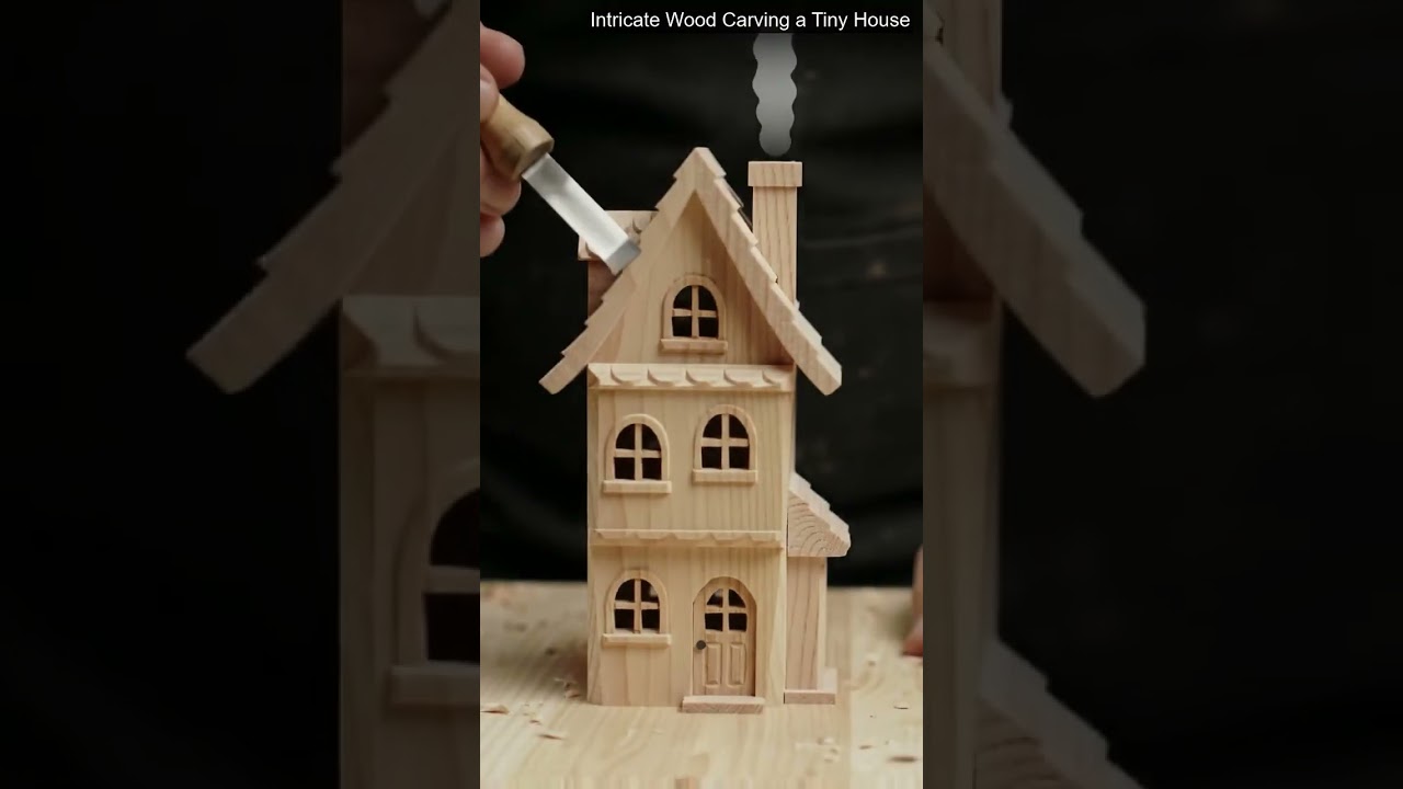 Intricate Wood Carving a Tiny House