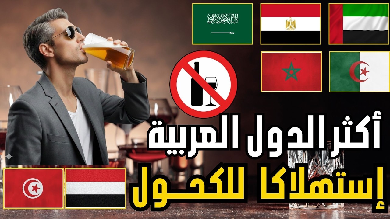 🍻 أكثر الدول العربية إستهلاكا للكحول|ترتيب الدول العربية حسب معدل استهلاك الفرد للكحول (WHO 2026)