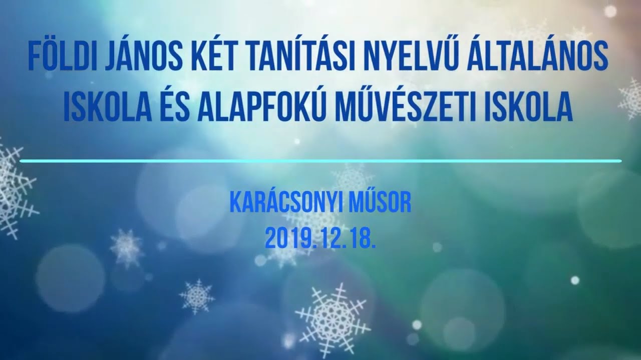 Karácsonyi műsor 2019