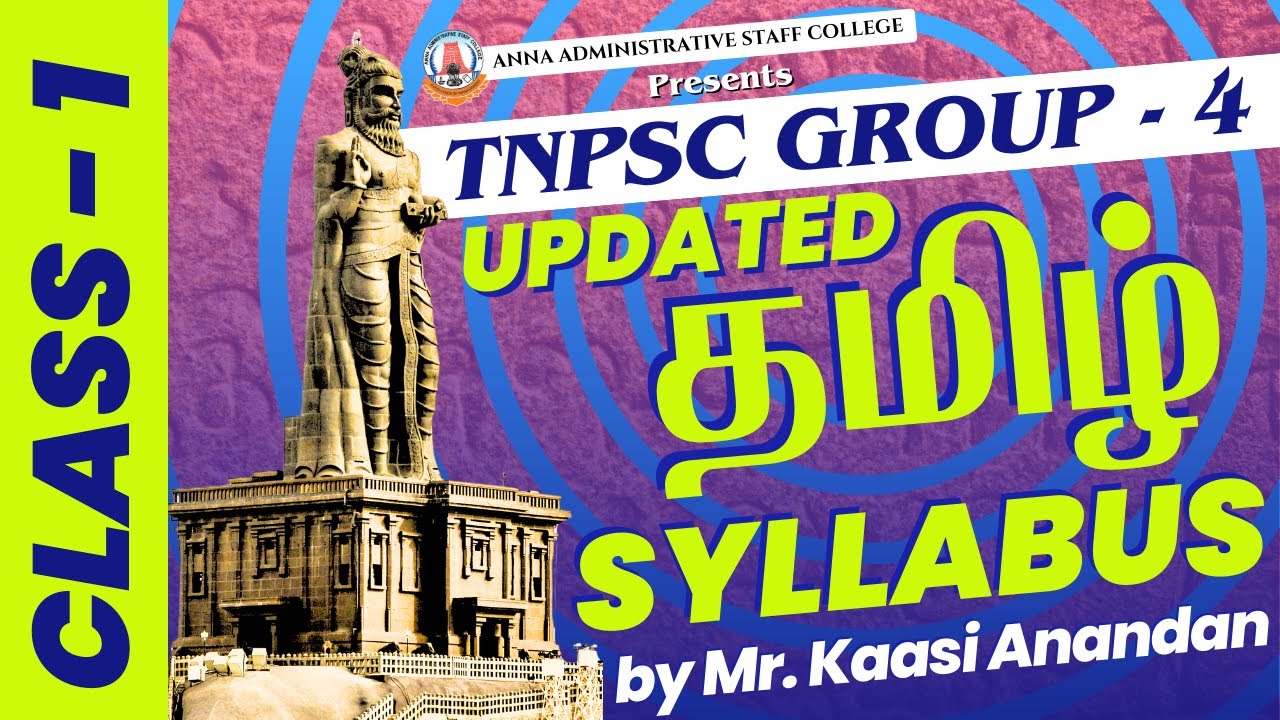 Day - 1 | TNPSC Group 4 | Tamil Class -1 by Kaasi Anandhan | Mission Impossible 2.0 Updated Syllabus