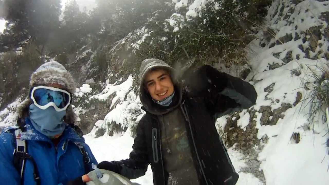 Nieve en Mallorca 2012 (Barranco Biniaraix) Go Pro HD