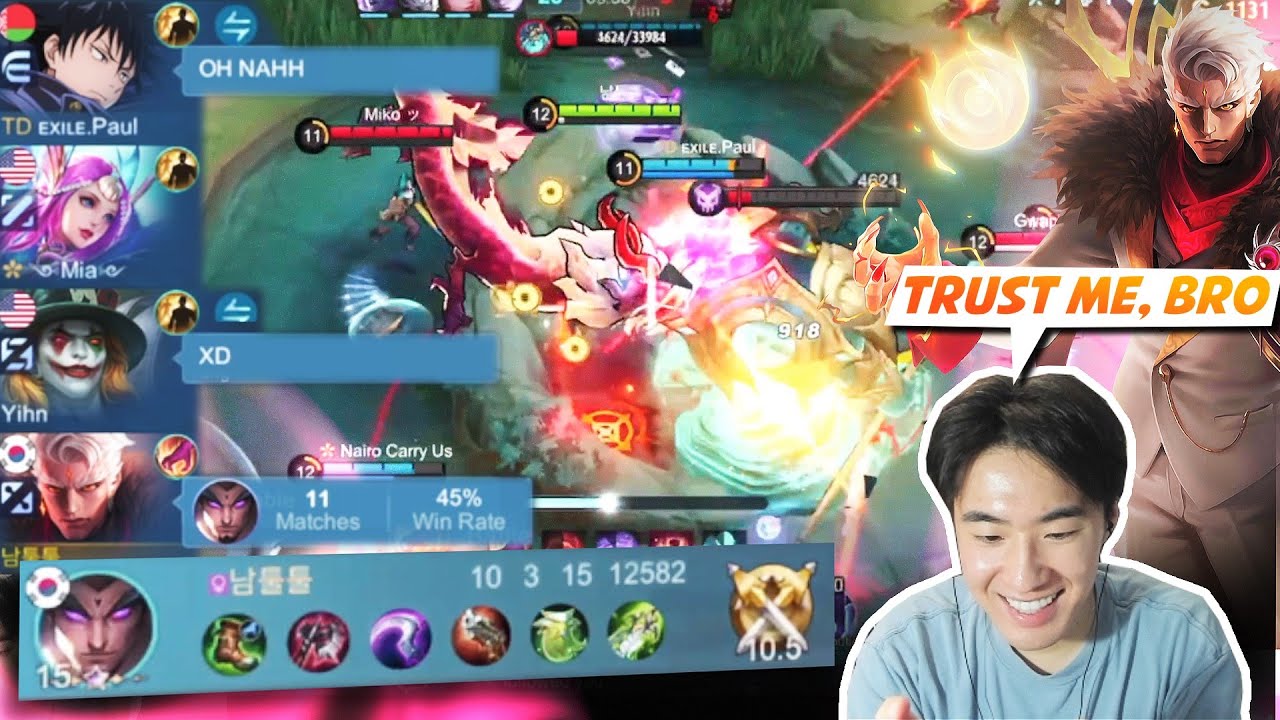 My teammate didn't believ my 45% YuZhong Jungle | MLBB | HOON