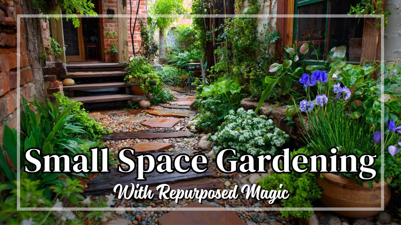 Explore the Art of Garden Reinvention with Stunning Repurposed Elements in Tiny Yards