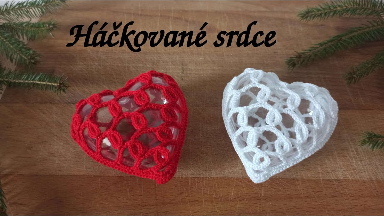 Háčkované Srdce na Plastovom Srdci | Crocheted Heart on a Plastic Form Tutorial (English subtitles)