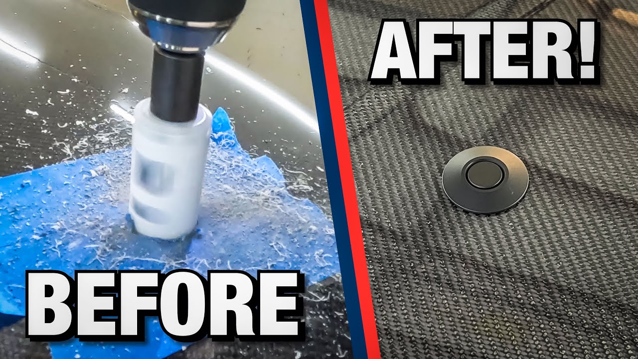 DRILLING HOLES INTO MY $1300 CARBON HOOD! (Hood Pins Install)