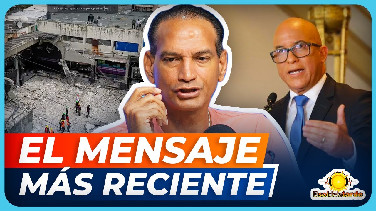 MENSAJE OFICIAL DEL GOBIERNO DOMINICANO SOBRE TRAGEDIA DEL JET SET