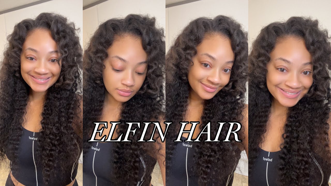 Highly Recommended Invisible Half Wig Burmese Curly Hair  Ft. ELFIN HAIR