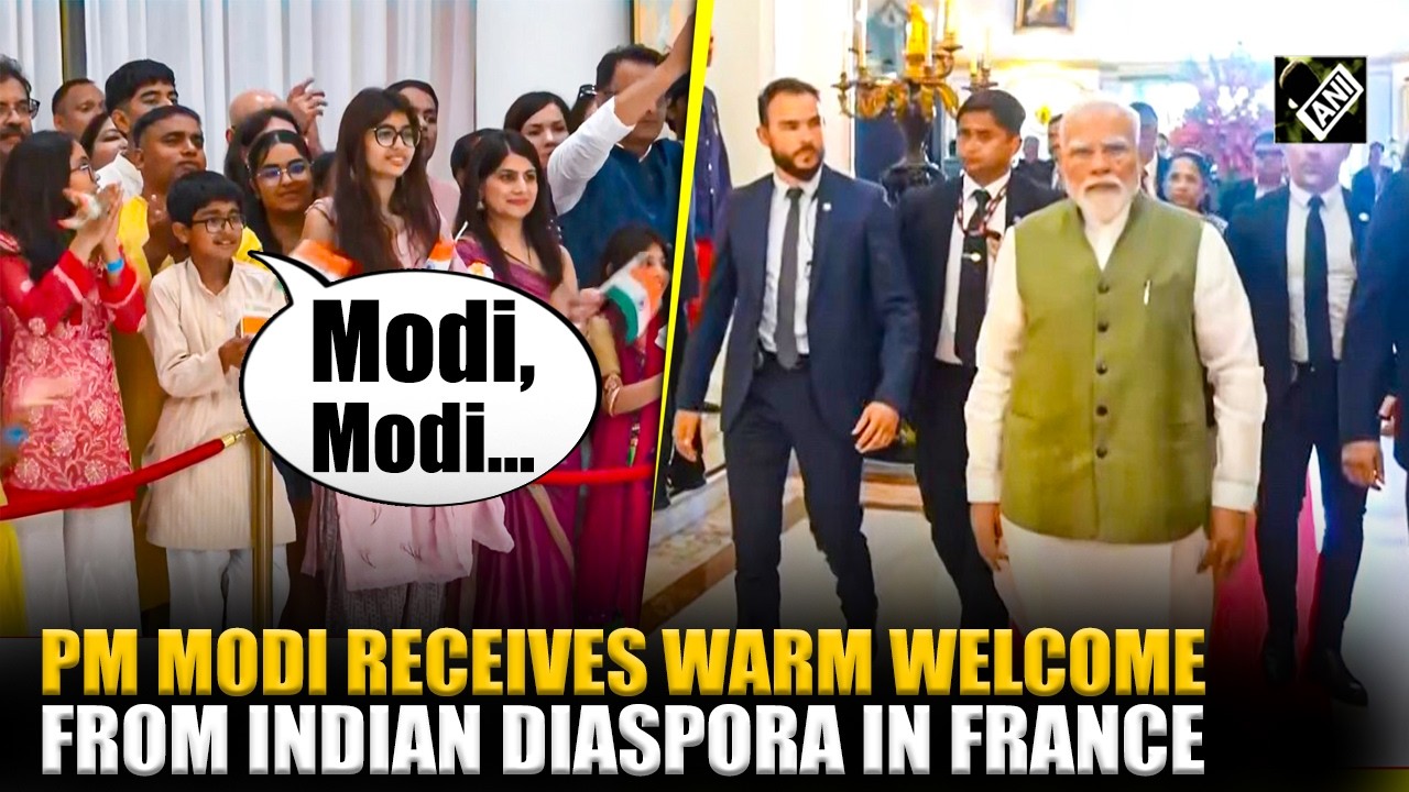 PM Modi receives enthusiastic reception from Indian Diaspora in France | G7