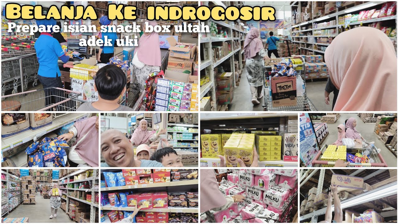BELANJA KE INDOGROSIR || BELANJA ISIAN SNACK BOX UNTUK ULTAH ADE UKI DI SEKOLAH