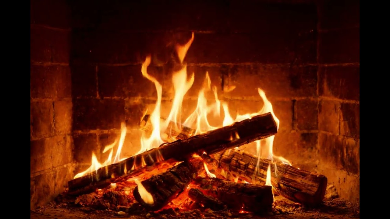 Fireplace Ambience (24/7 NO Music). Fireplace with Calming Burning Logs and Crackling Fire Sound