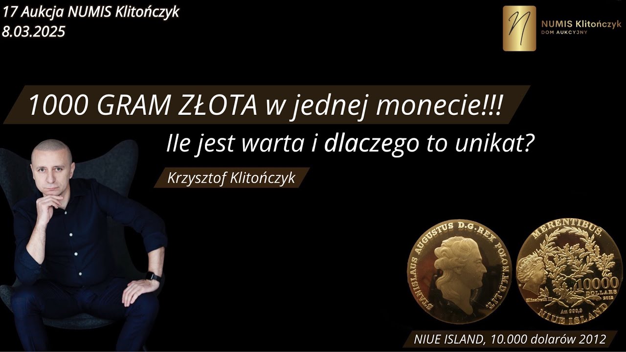 NIUE ISLAND 10 000$ - Pierwsza taka aukcja na OneBid!!! 17 Aukcja NUMIS Klitończyk!