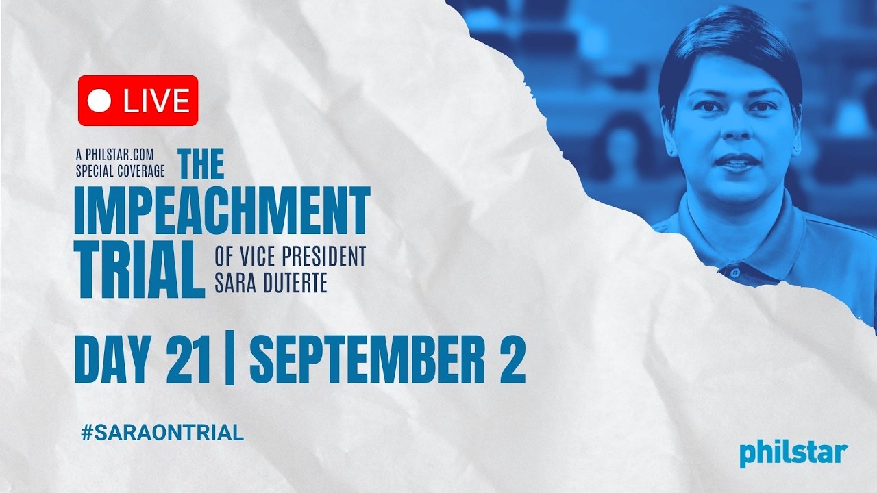 LIVE: VP Sara Duterte impeachment trial | September 2
