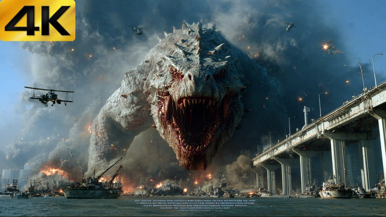 【4K】2025 Disaster Movie: Deep‑Sea Serpent Awakens from the Deep, Skyscrapers Collapse Like Dominoes