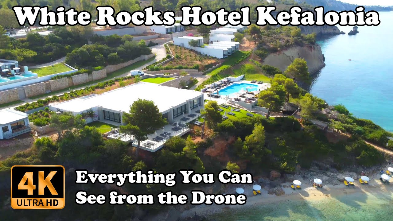 White Rocks Hotel Kefalonia (Cephalonia) from Drone in 4K