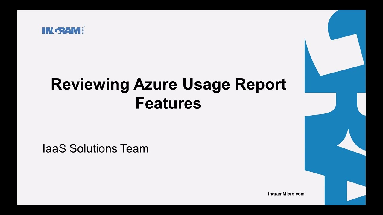 Reviewing Azure Usage Report Features