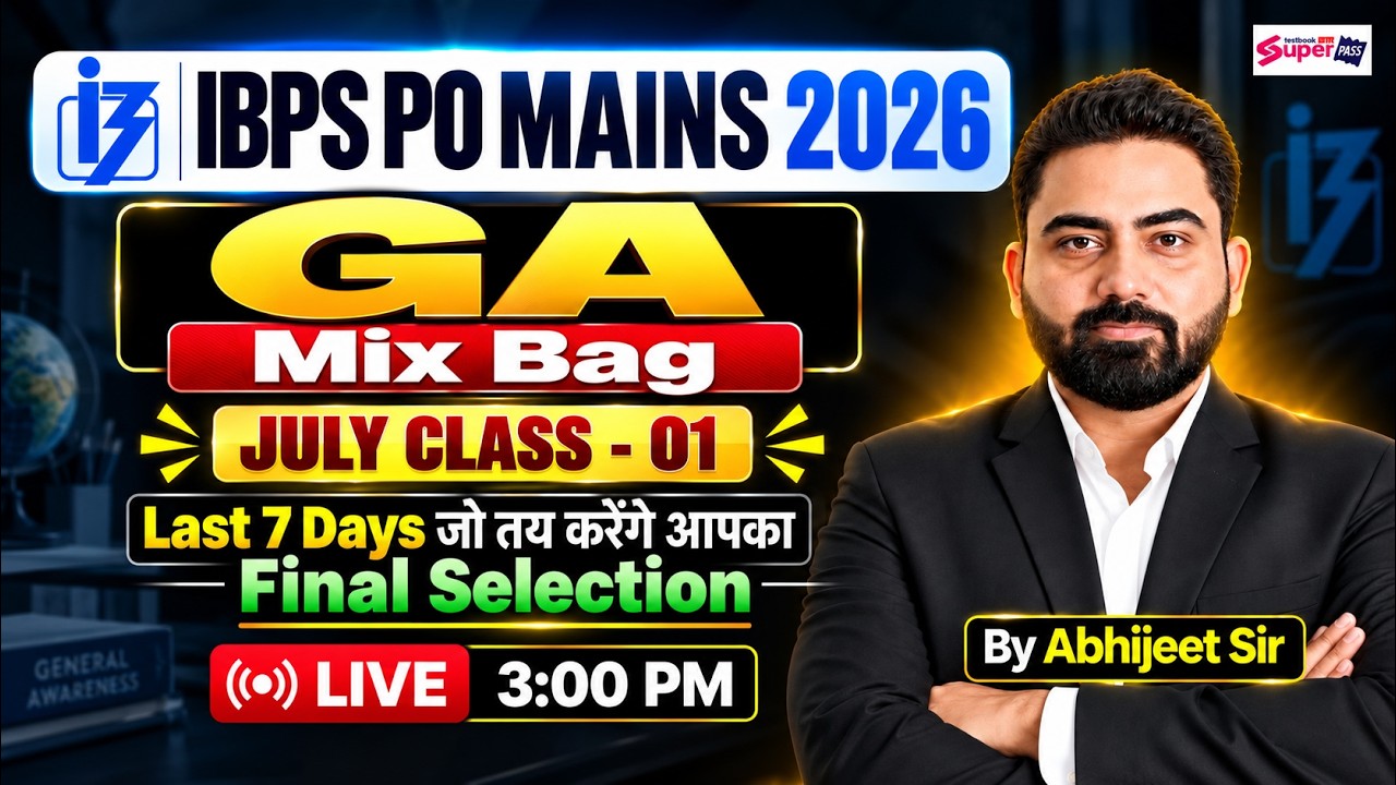 IBPS PO Mains 2026 | IBPS PO Mains General Awareness | IBPS PO Mains Final Selection | Abhijeet Sir
