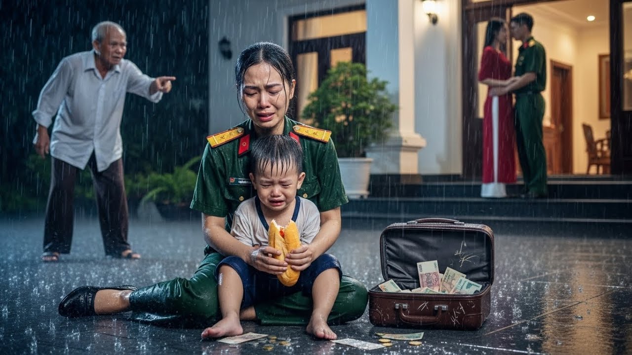 Bị ép ly hôn tay trắng,Vợ bế con đi Bố chồng ném cho ổ bánh mì ,lúc bẻ đôi ra ăn thì phát
