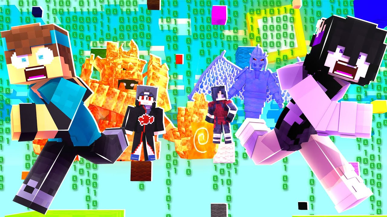PARKOUR HACKER DOS UCHIHAS no MINECRAFT!