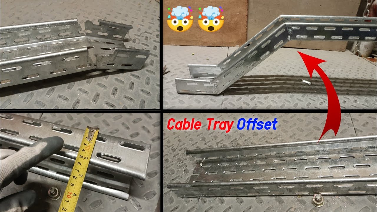 Cable tray 45 degree bend | Cable tray me offset kaise banaye | Cable tray offset formula