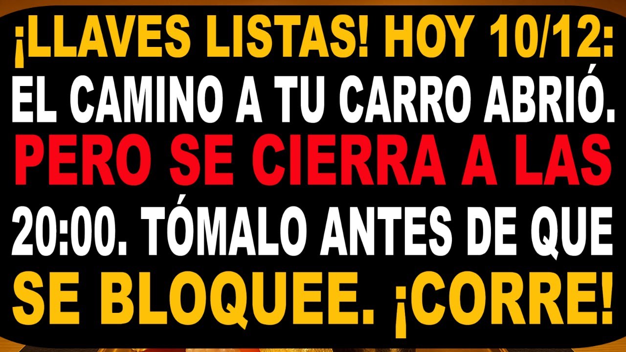 MIGUEL ANUNCIA: Camino abierto para tu carro… actúa antes de que se cierre.