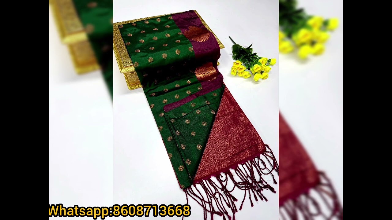  *LUXURY BORDER SOFT SILK* 🌈🌈 *_Pure silk type soft silk sarees_*whatsapp:8608713668 ❣️#saree 