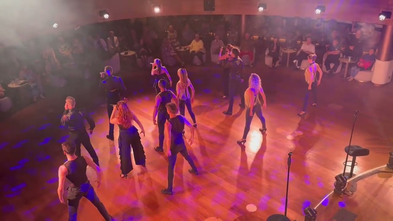 Royal Court Theatre Company putting on a musical show in the Queen&rsquo;s Room aboard Cunard Queen Anne!