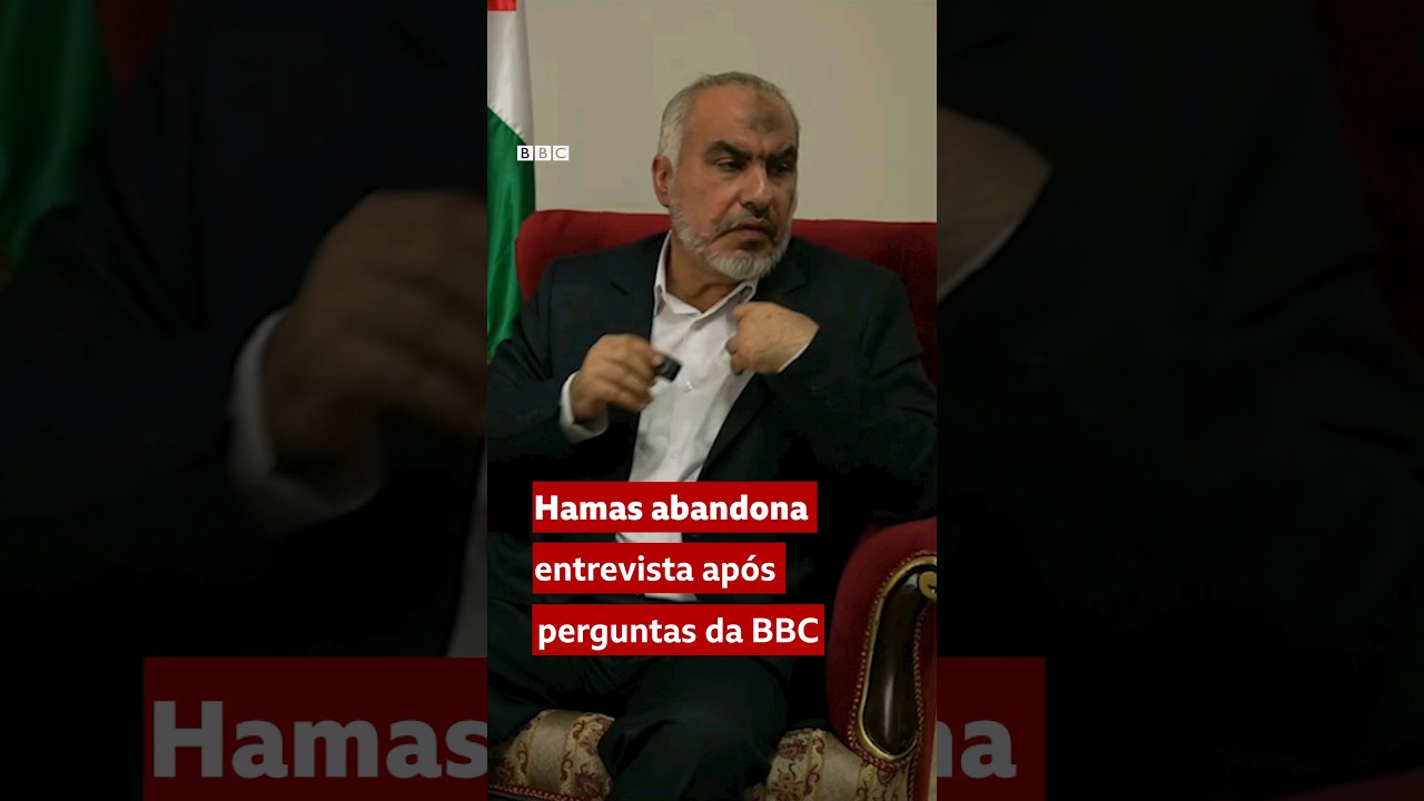Porta-voz do Hamas abandona entrevista ap&oacute;s perguntas da BBC #short