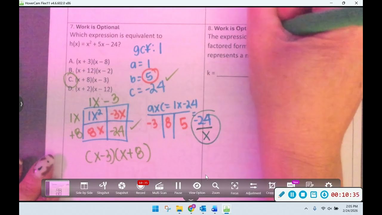 CWHS - Algebra 1 - Poly Op 2 Test Review Video