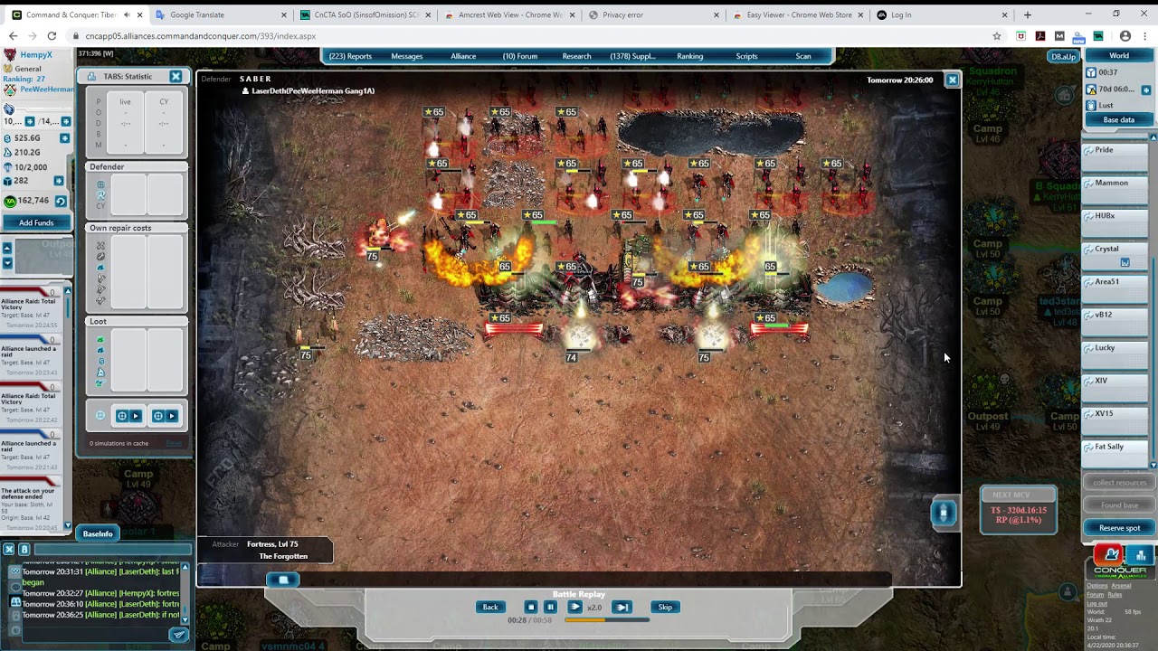Tiberium Alliance LaserDeth Survives Fortress Attacks