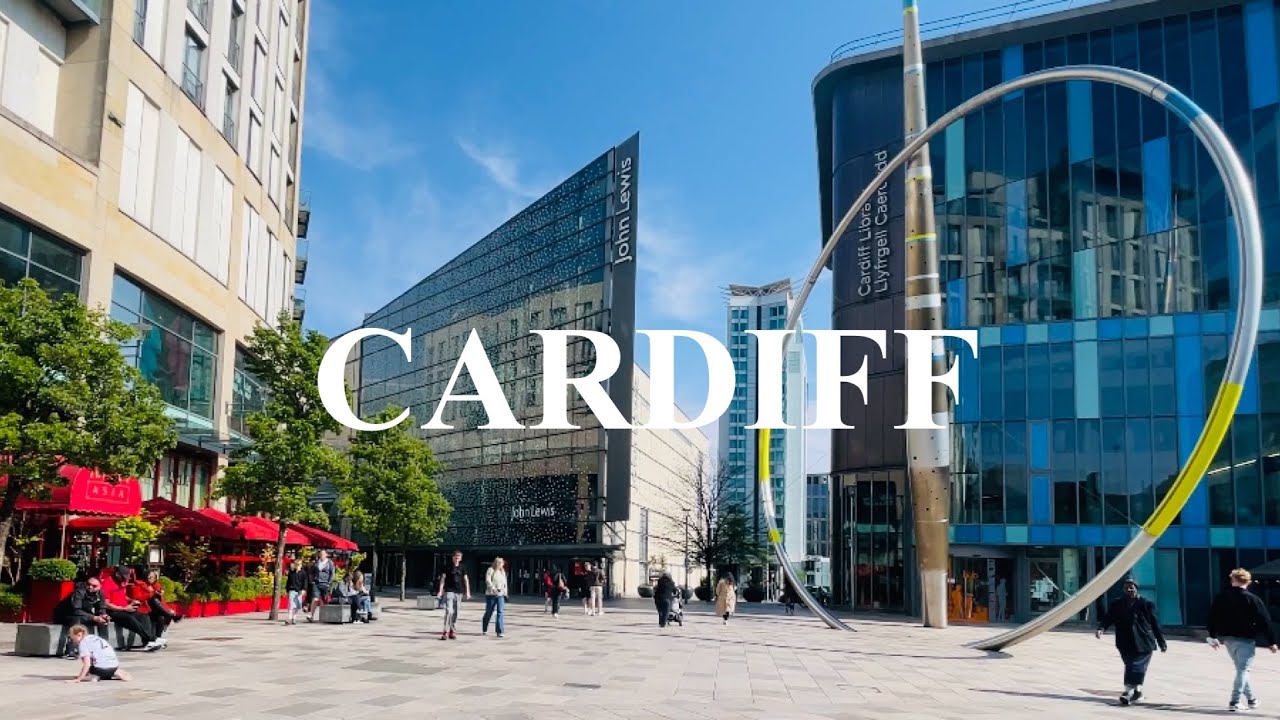 Cardiff City Walkthrough - A City Tour In 4K | UK
