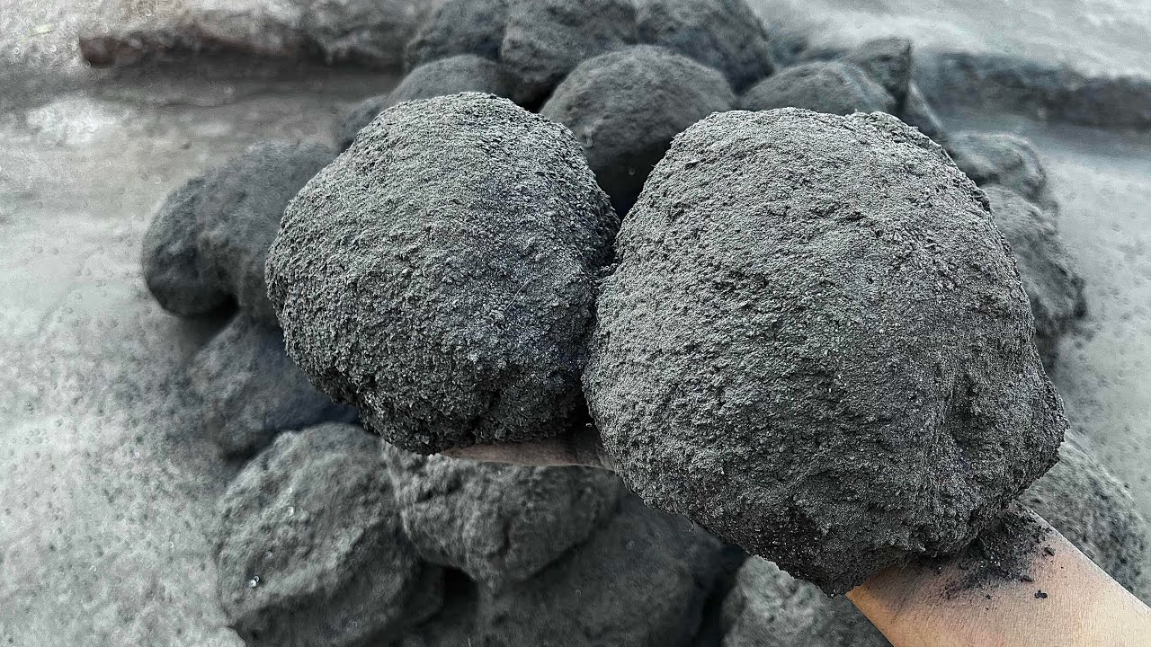 New || Pure Charcoal Stones full dry Floor crumbling with dust Play asmr #asmr #insane