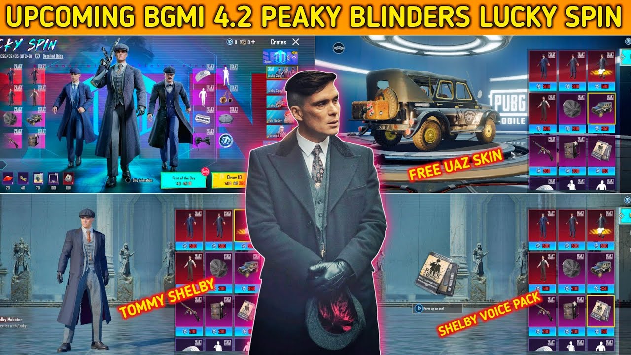 Upcoming Bgmi 4.2 update | peaky blinder Lucky spin | peaky blinder #bgmi #pubgmobile 