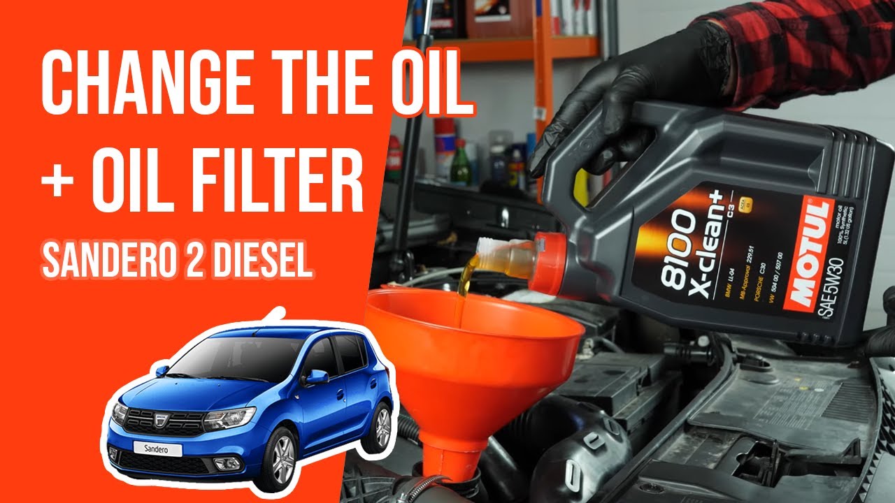 Change the oil and the oil filter Sandero mk2 1.5 dCI 🛢