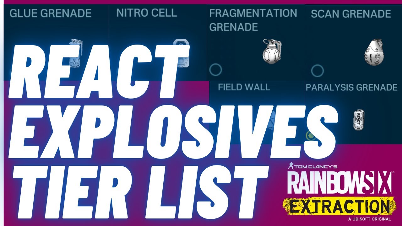 Rainbow Six Extraction Tier List - React Tech Explosives